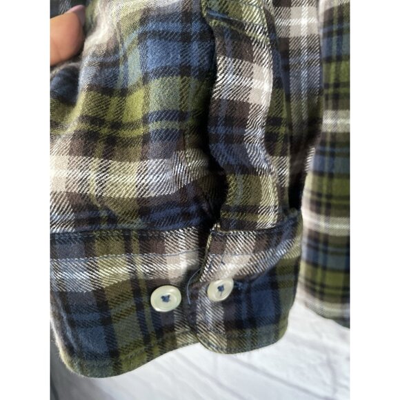 Pendleton WOOLENMILLS Wool Flannel Shirt Size XXL  PLAID BLUE/GREEN - Picture 10 of 16